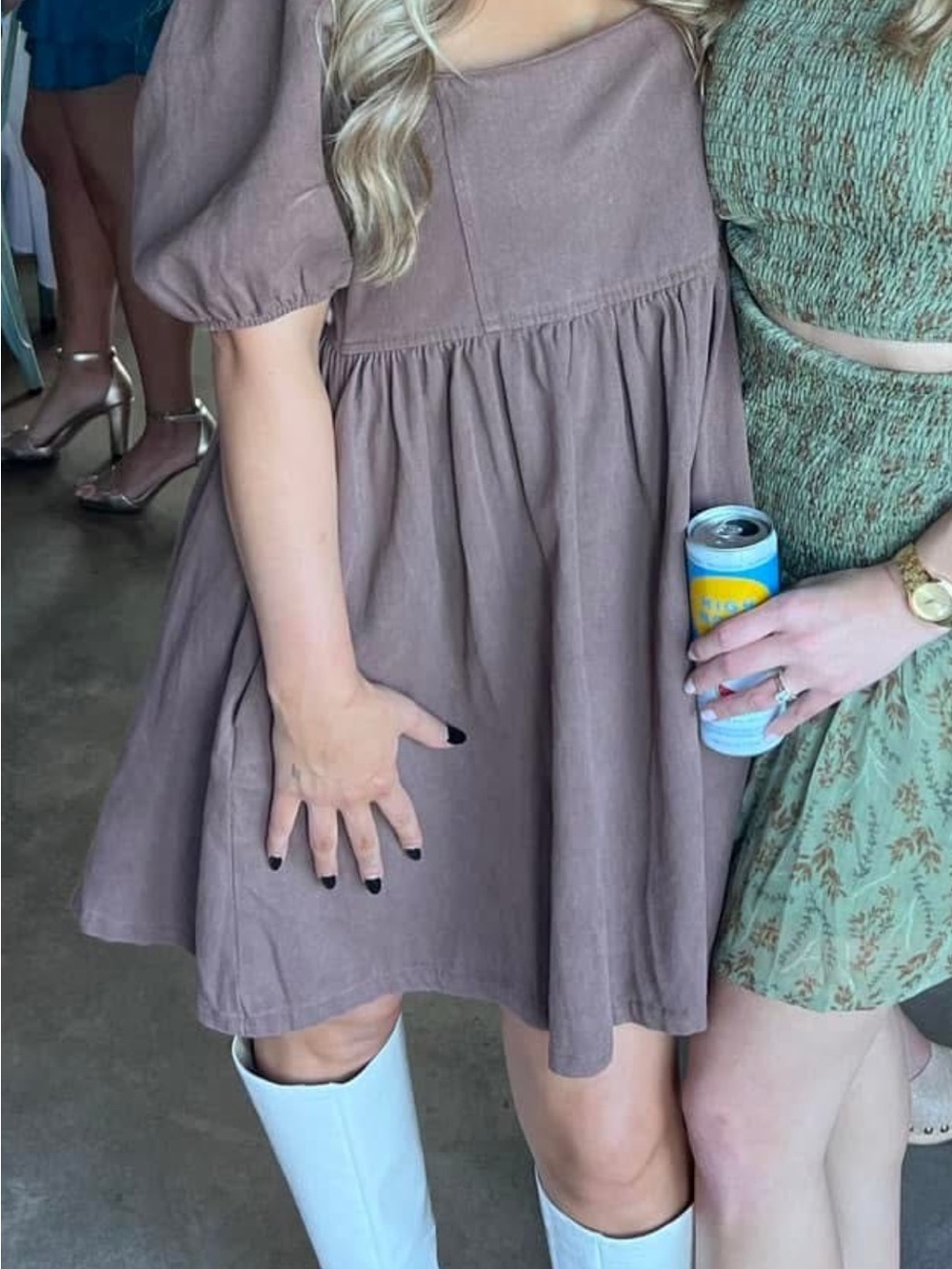 Brown mini dress